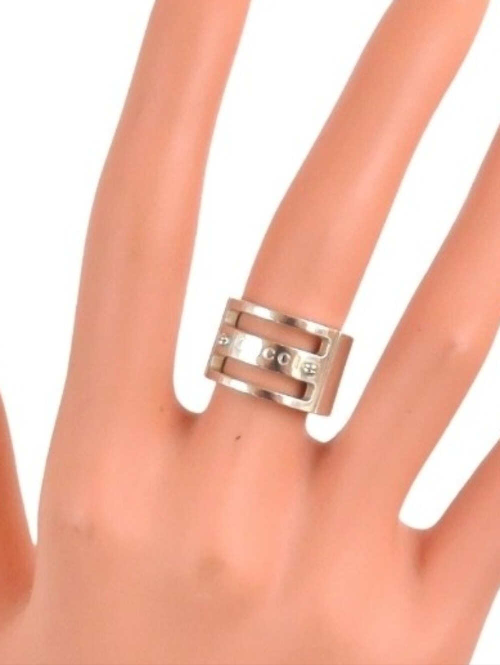 Authentic GUCCI Made in Italy Sterling Silver 925 Ring US Sz 7.5 / IT 16 Unisex